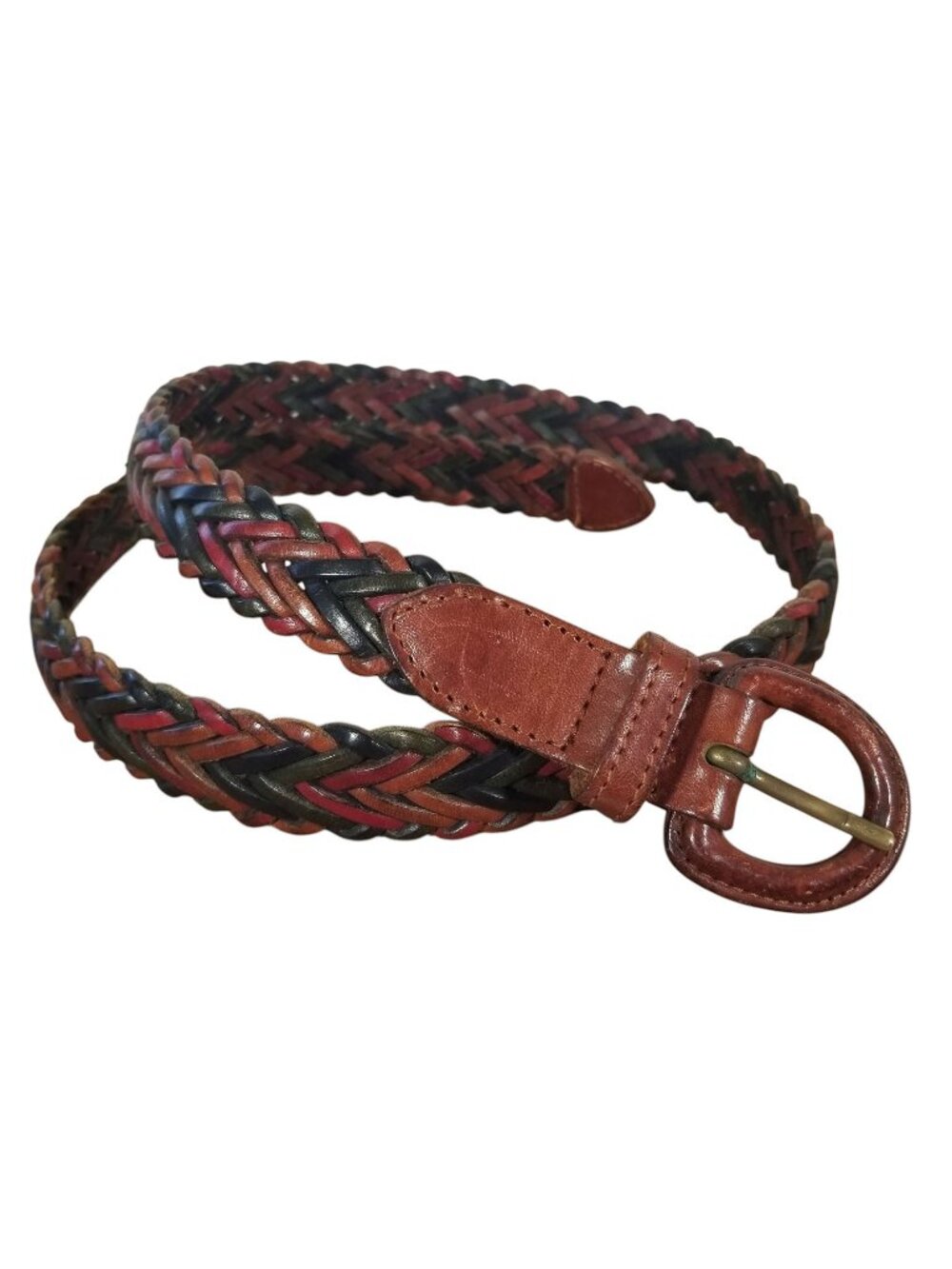 Braided Leather Belt 6 Earth Colors Unisex